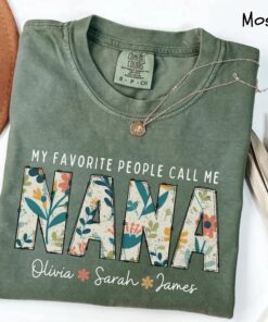 personalized nana shirt with grandkid names custom grandma sweatshirt unique gift for nana comfort colors mmcg0