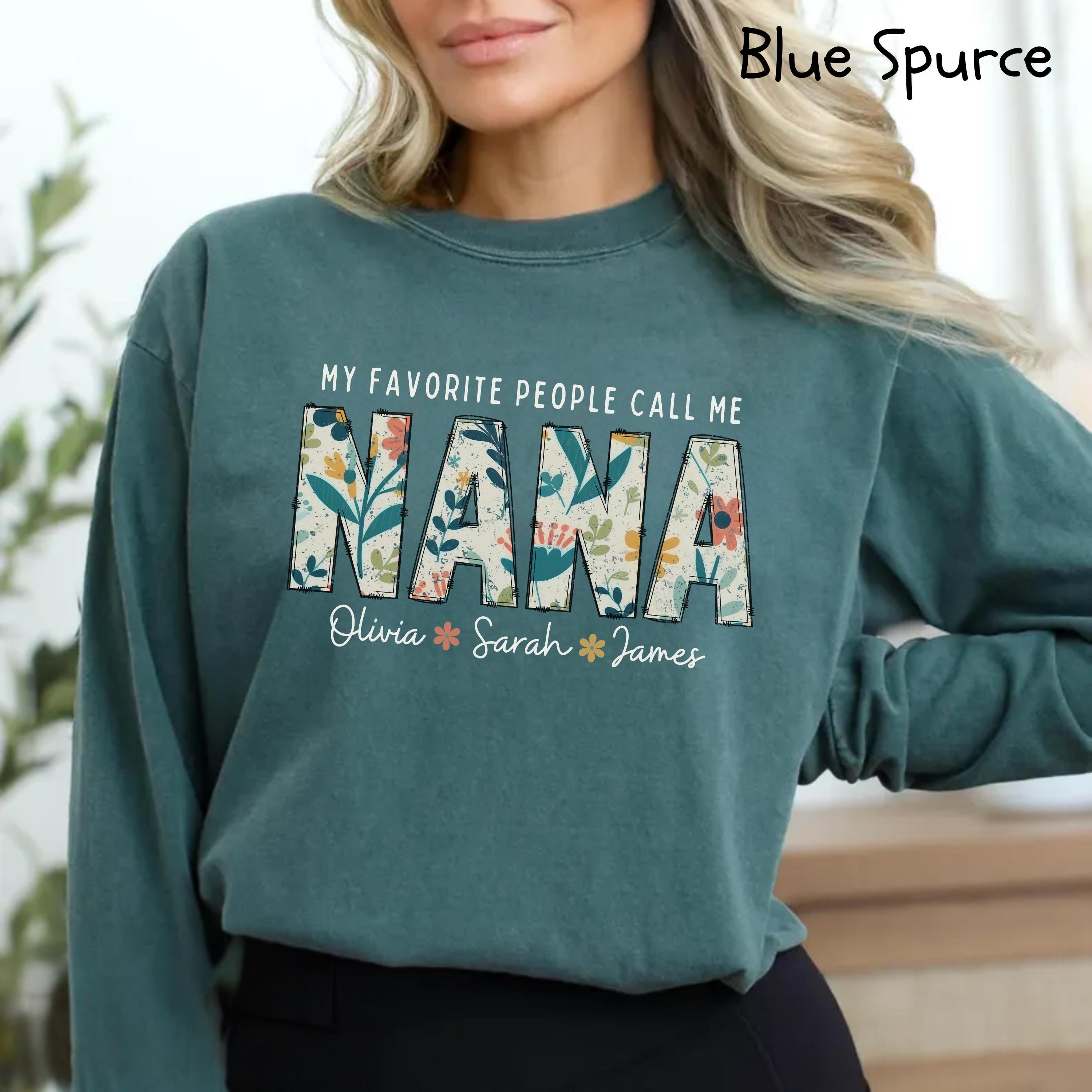 personalized nana shirt with grandkid names custom long sleeve grandma shirt unique gift for nana a7ljf