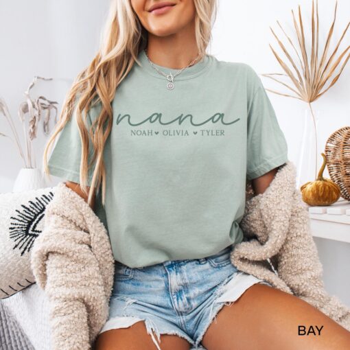 personalized nana shirt with grandkids names cute nana t shirt for mothers day best grandma gifts pe1bj