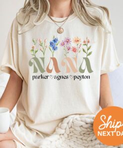 personalized nana shirt with kids names custom grandma t shirt for mothers day unique nana gifts and family apparel kohpn