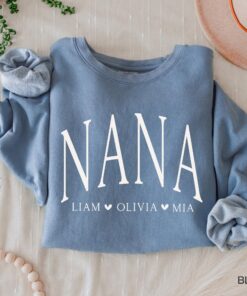 personalized nana sweatshirt with grandkids names custom mothers day shirt for grandma mimi gigi unique gift vacb9