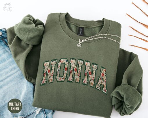 personalized nonna sweatshirt floral crewneck italian grandma shirt unique mothers day gift for grandmother