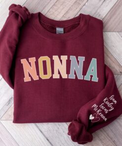 personalized nonna sweatshirt with kids names custom grandma sweater ideal for mothers day gifts from grandkids uasuu