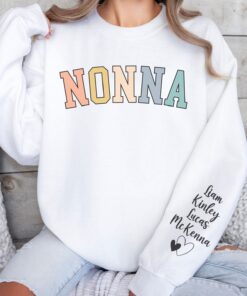 personalized nonna sweatshirt with kids names custom grandma sweater ideal for mothers day gifts from grandkids xdbqk