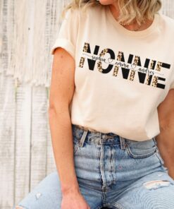 personalized nonnie shirt with kids names grandma shirt for mothers day pregnancy announcement new nonnie t shirt s81bj