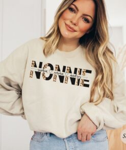 personalized nonnie sweatshirt with kids names grandma shirt for mothers day pregnancy announcement new nana tee 4bng7