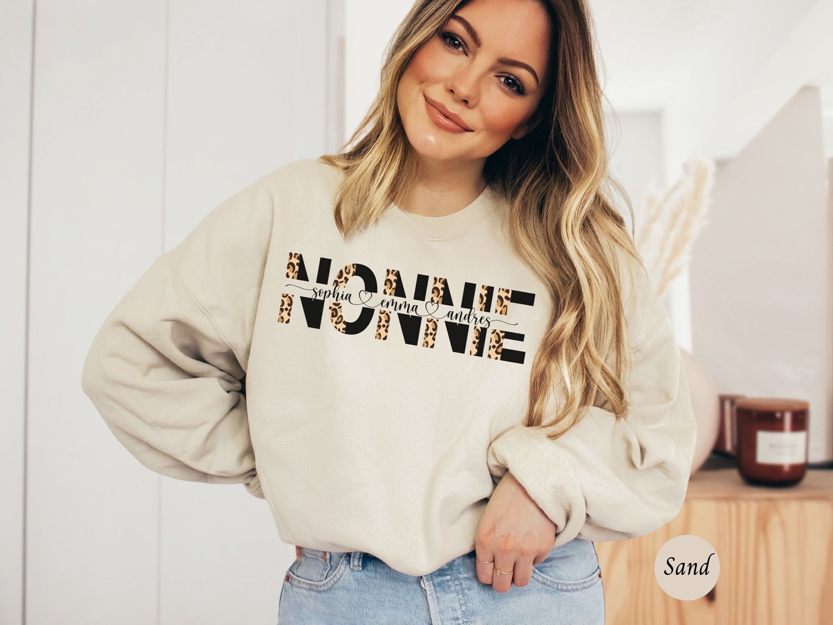 personalized nonnie sweatshirt with kids names grandma shirt for mothers day pregnancy announcement new nana tee 4bng7 scaled