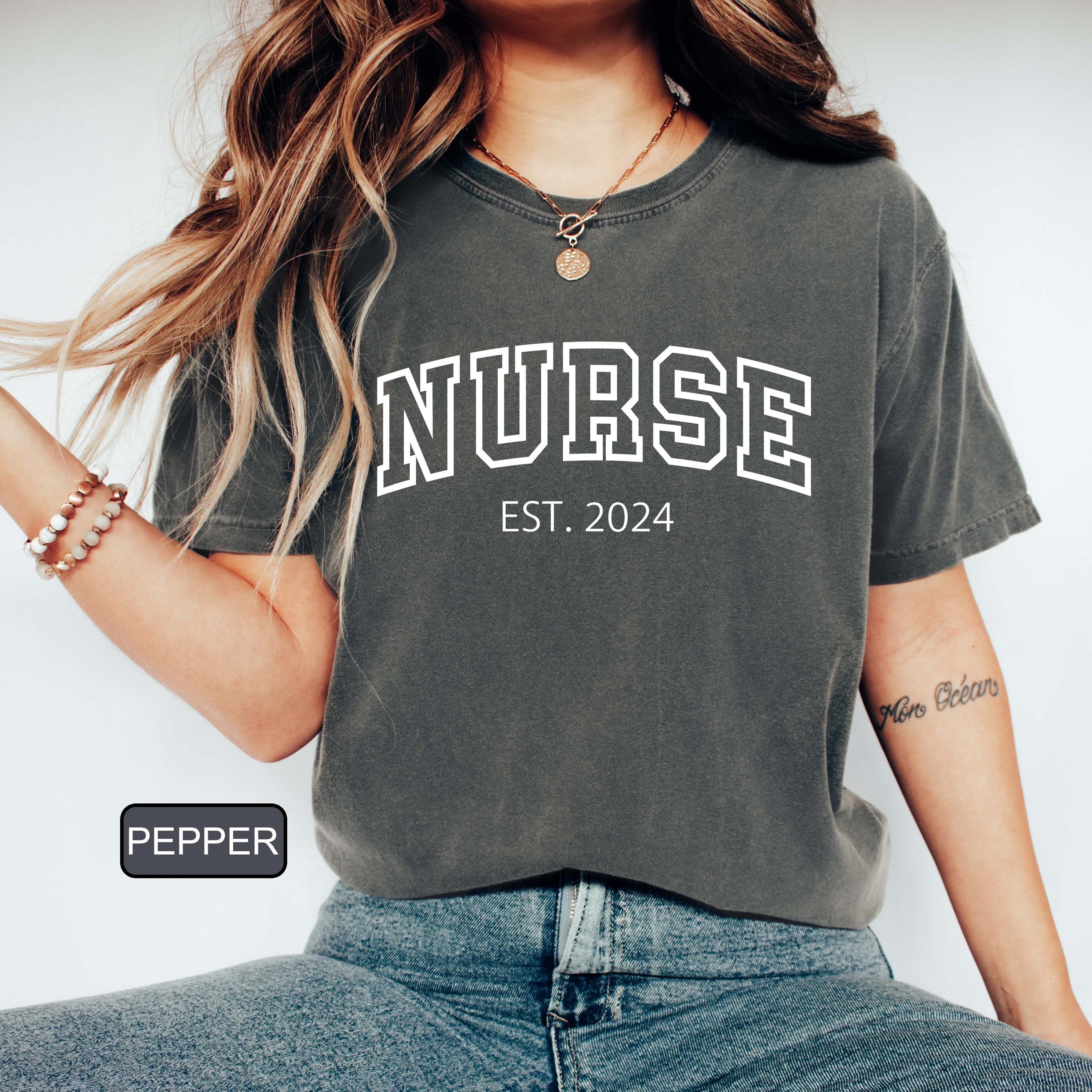 personalized nurse shirt custom nursing school t shirt rn tee for nurse appreciation and graduation gifts udj9f scaled