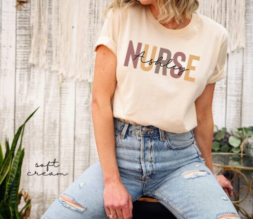 personalized nurse shirt custom rn t shirt cute nurse grad gift unique gift for registered nurses and nursing students 5p16e