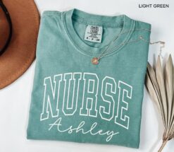 personalized nurse shirt for rn nursing students custom gift registered nurse t shirt comfort colors design 4xfxy