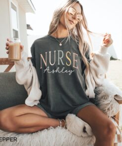 personalized nurse t shirt custom rn shirt graduation gift for nurses custom name shirt unique nurse apparel 7h3p0