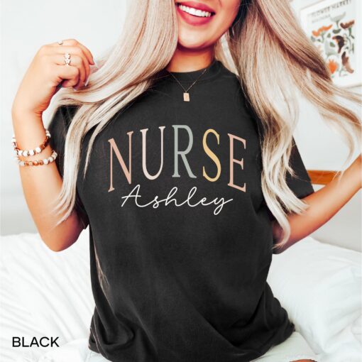 personalized nurse t shirt custom rn shirt graduation gift for nurses custom name shirt unique nurse apparel ihyce