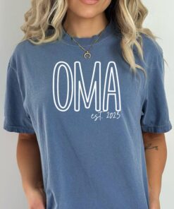 personalized oma shirt established 2025 custom t shirt for new oma unique gift idea for grandmother tj08e