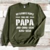 personalized papa sweatshirt custom grandpa gift from grandkids customized with names pregnancy announcement for dad mxumn