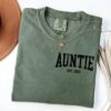 personalized retro auntie est shirt cute aunt announcement gift for mothers day and christmas njioc