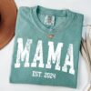 personalized retro mama est shirt custom mom shirt for mothers day new mom announcement funny mom t shirt iofle