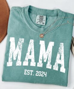 personalized retro mama est shirt custom mom shirt for mothers day new mom announcement funny mom t shirt iofle