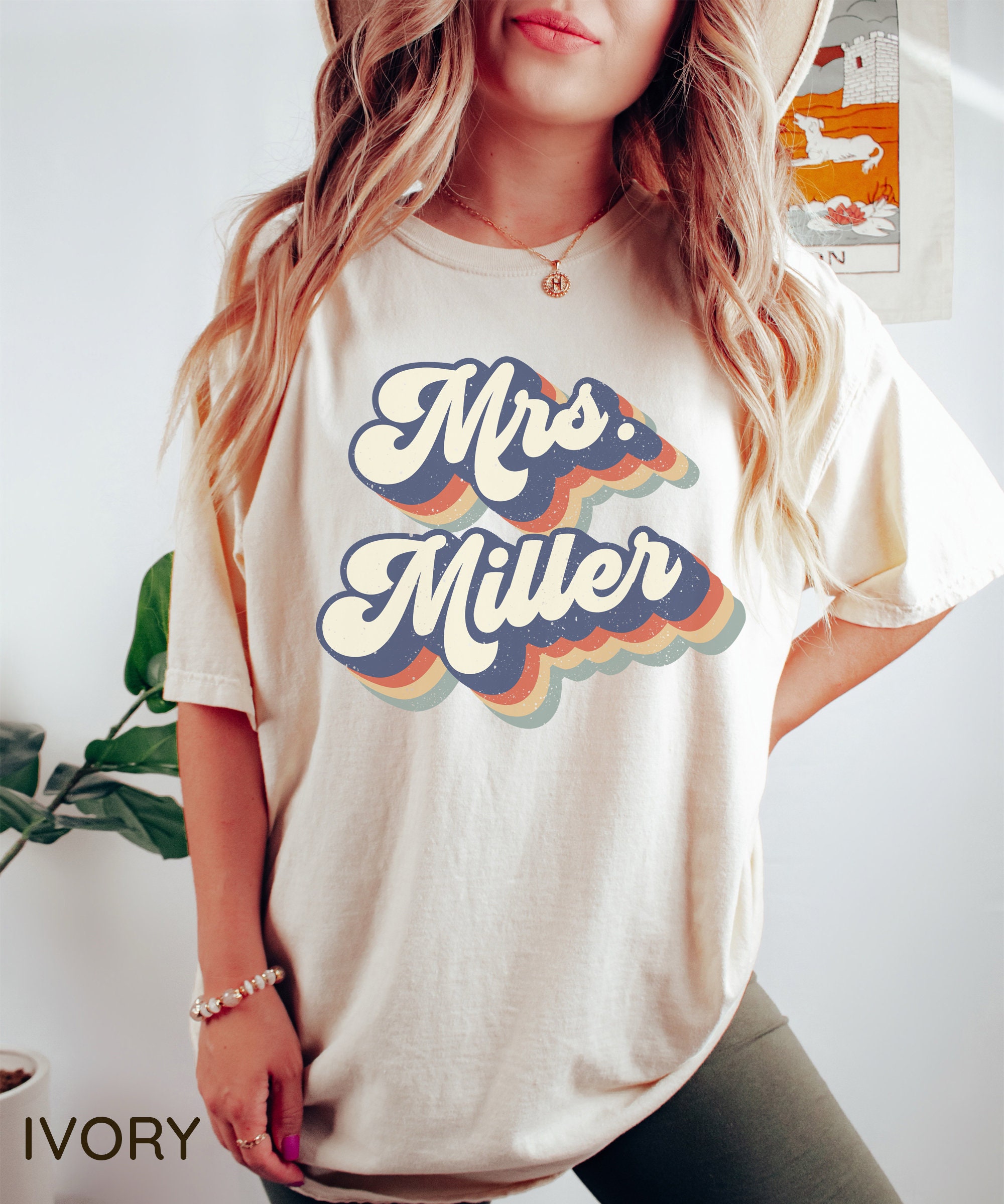 personalized retro mrs shirt for brides custom last name t shirt cute honeymoon tee bridal party gift idea dtwag