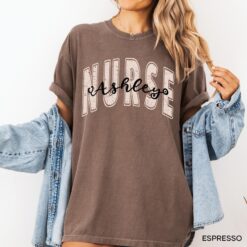 personalized retro nurse shirt custom rn t shirt for registered nurse graduation gift unique nursing apparel mqqu1