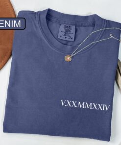 personalized roman numeral t shirt custom date shirt for couples anniversary outfit unique valentines day gift zniky