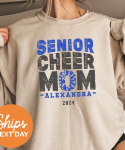 personalized senior cheer mom sweatshirt custom name year for cheerleader graduation 2024 2025 gifts fovty