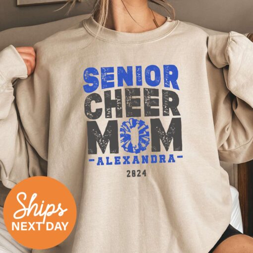 personalized senior cheer mom sweatshirt custom name year for cheerleader graduation 2024 2025 gifts fovty