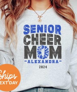 personalized senior cheer mom sweatshirt custom name year for cheerleader graduation 2024 2025 gifts nqgdf