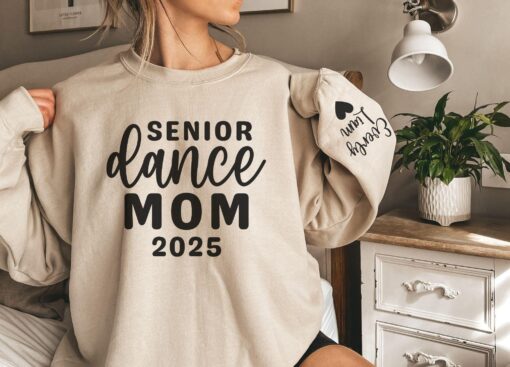 personalized senior dance mom sweatshirt 2025 with names on sleeve unique gift for class of 2025 dance moms 2whwq