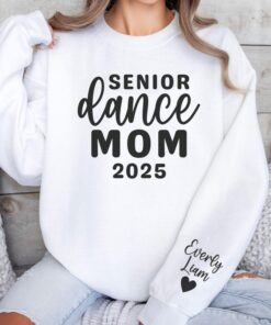 personalized senior dance mom sweatshirt 2025 with names on sleeve unique gift for class of 2025 dance moms yti5i