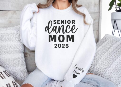 personalized senior dance mom sweatshirt 2025 with names on sleeve unique gift for class of 2025 dance moms yti5i