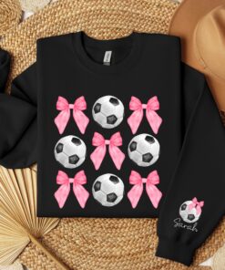 personalized soccer mom sweatshirt with coquette bow custom sports hoodie for girls soccer gifts and ideas hz5rs