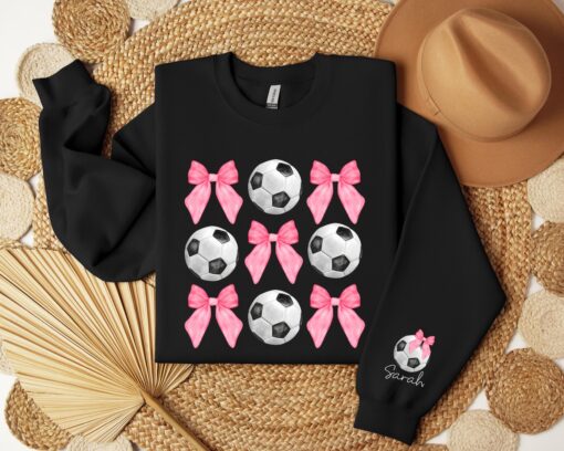 personalized soccer mom sweatshirt with coquette bow custom sports hoodie for girls soccer gifts and ideas hz5rs scaled