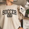 Personalized Soccer Mom Sweatshirt with Names on Sleeve Custom Soccer Mom Crewneck Best Mom Gift for Soccer Moms