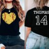 personalized softball mom shirt with custom number cute softball heart design for softball fans and teams bynfl scaled