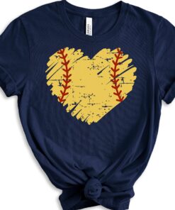 personalized softball mom shirt with custom number cute softball heart design for softball fans and teams kb1oy