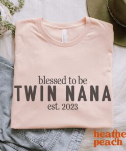 personalized twin grandma shirt custom blessed nana gigi mimi t shirt unique gift for twin grandparents announcement gogmg