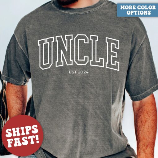 personalized uncle shirt uncle est 2024 pregnancy announcement shirt unique gift for uncle fathers day t shirt ud7lo scaled