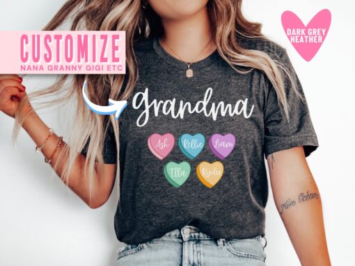personalized valentines day shirt for grandma mimi nana with grandkid names cute grandma t shirt for valentines day nabht scaled
