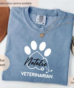 personalized veterinarian shirt custom vet tech nurse shirt veterinary assistant apparel animal doctor t shirt tvl1g