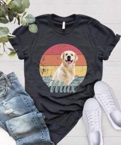 personalized vintage dog shirt with custom pet portrait retro style available in kids sizes t shirt belu7