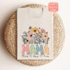 Personalized Vintage Floral Mama Shirt Custom New Mom T-Shirt Unique Mothers Day Gift for Moms Women