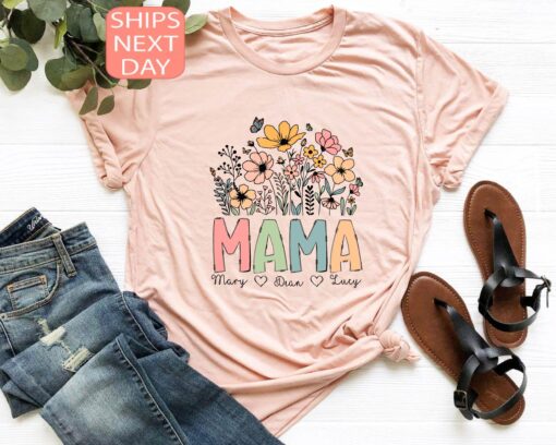 personalized vintage floral mama shirt custom new mom t shirt unique mothers day gift for moms women gz8vb