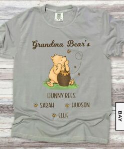 personalized vintage winnie the pooh grandma shirt with grandkids names custom nana tee for mothers day gifts 7fca4