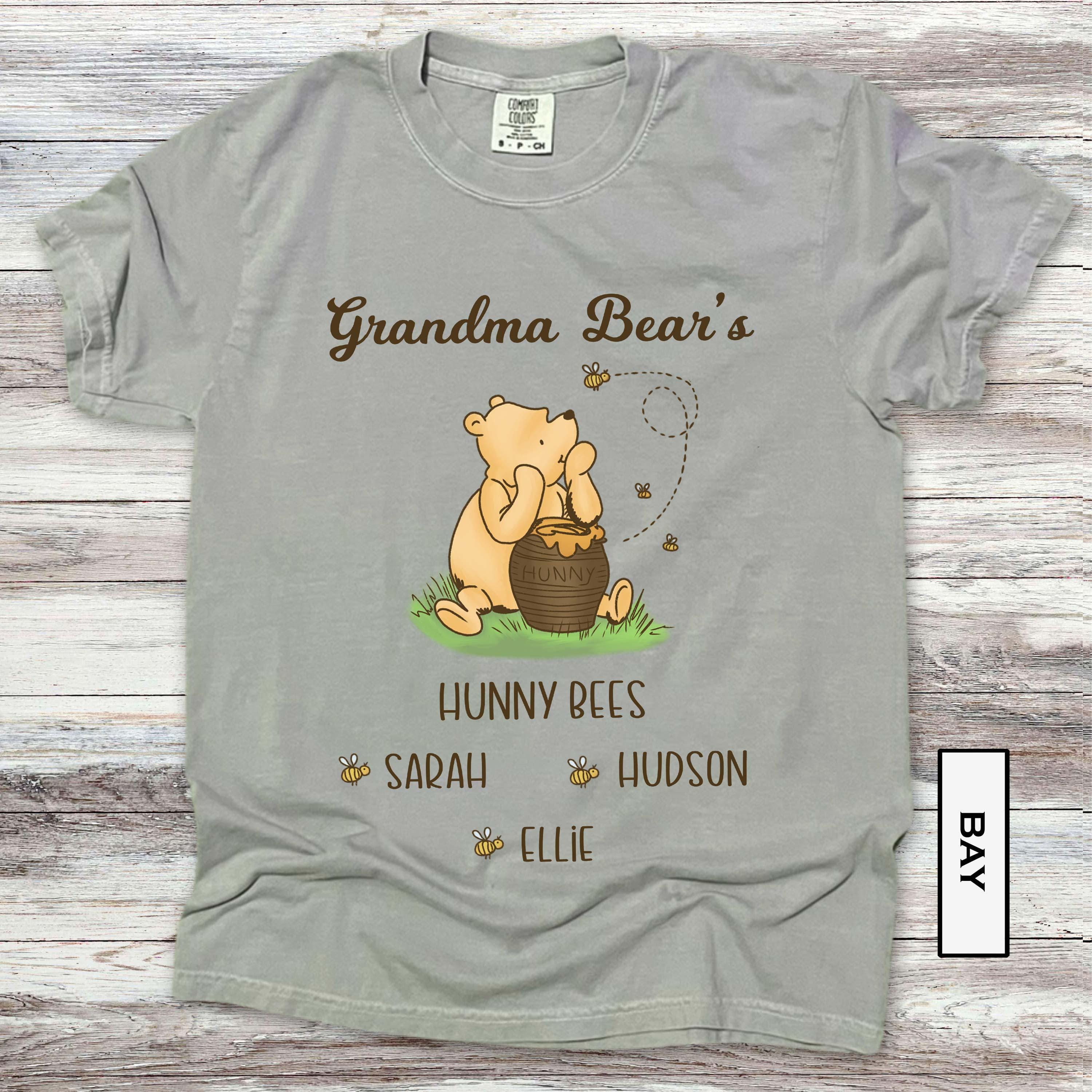 personalized vintage winnie the pooh grandma shirt with grandkids names custom nana tee for mothers day gifts 7fca4 scaled