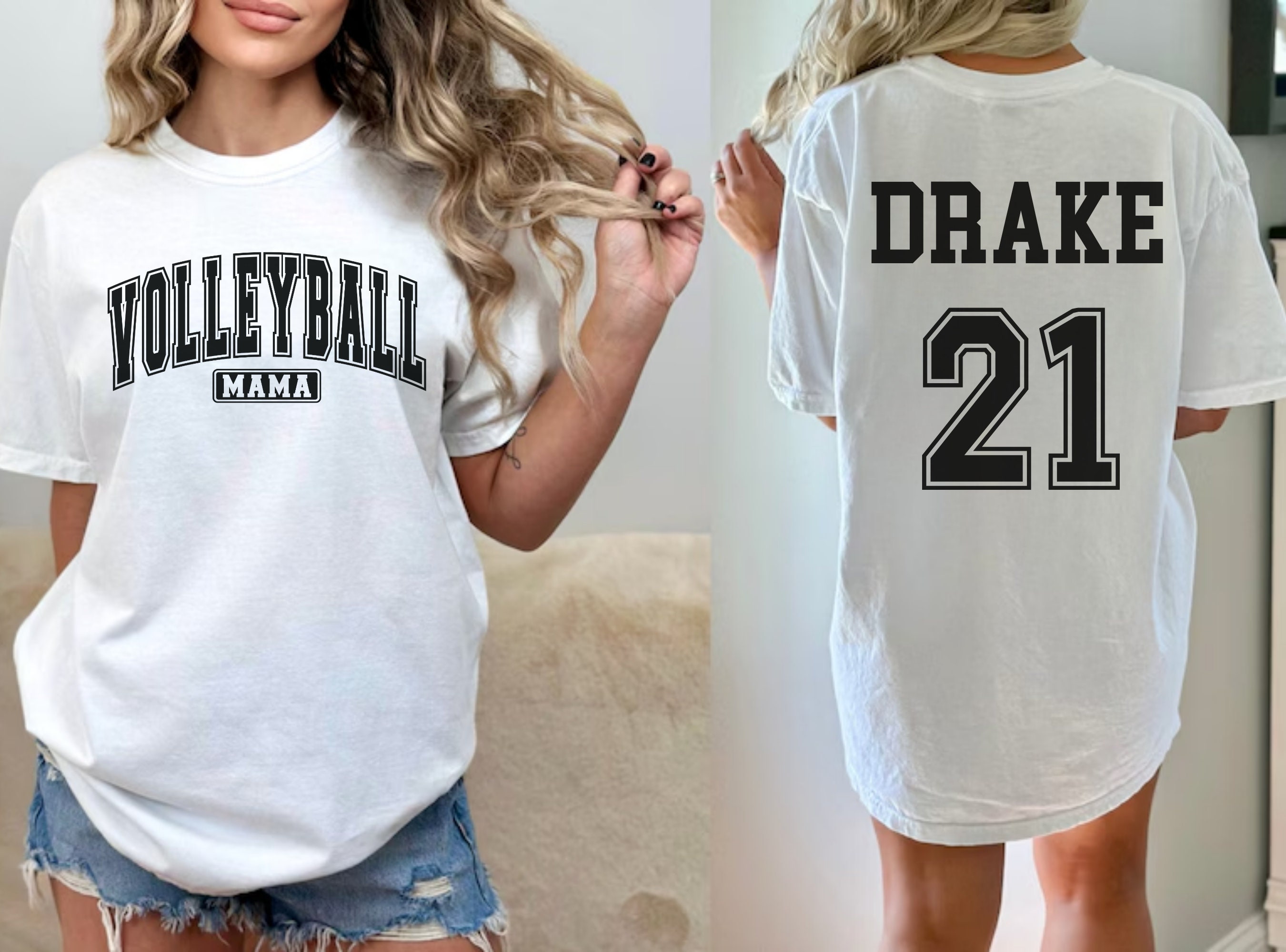 personalized volleyball mama shirt with kid name and jersey number custom volleyball mom gift for volleyball lovers 3hegr scaled