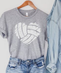 personalized volleyball mom shirt with custom number cute volleyball heart design for team spirit and gifts i5bnu