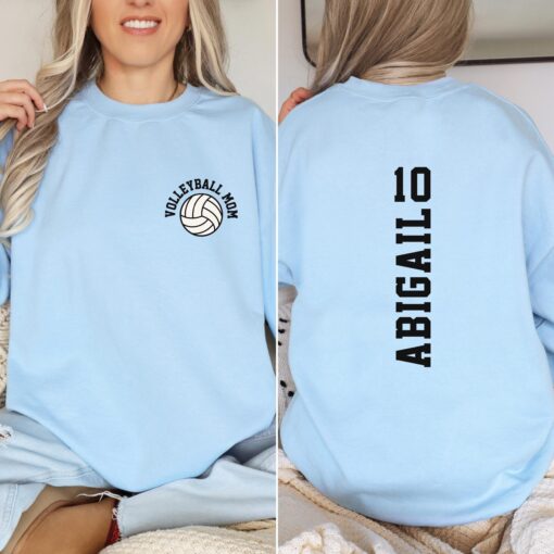 personalized volleyball mom shirt with kids name game day sweatshirt for sports moms volleyball mama apparel wcwrl scaled