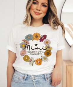 personalized wildflowers mimi shirt custom grandma t shirt unique christmas gift for grandma crewneck tee vj1mf