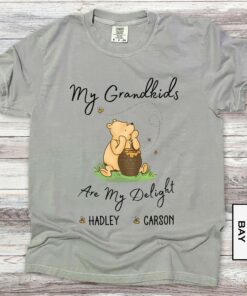 personalized winnie the pooh grandma sweatshirt with grandkids names for mothers day and special occasions bwbao