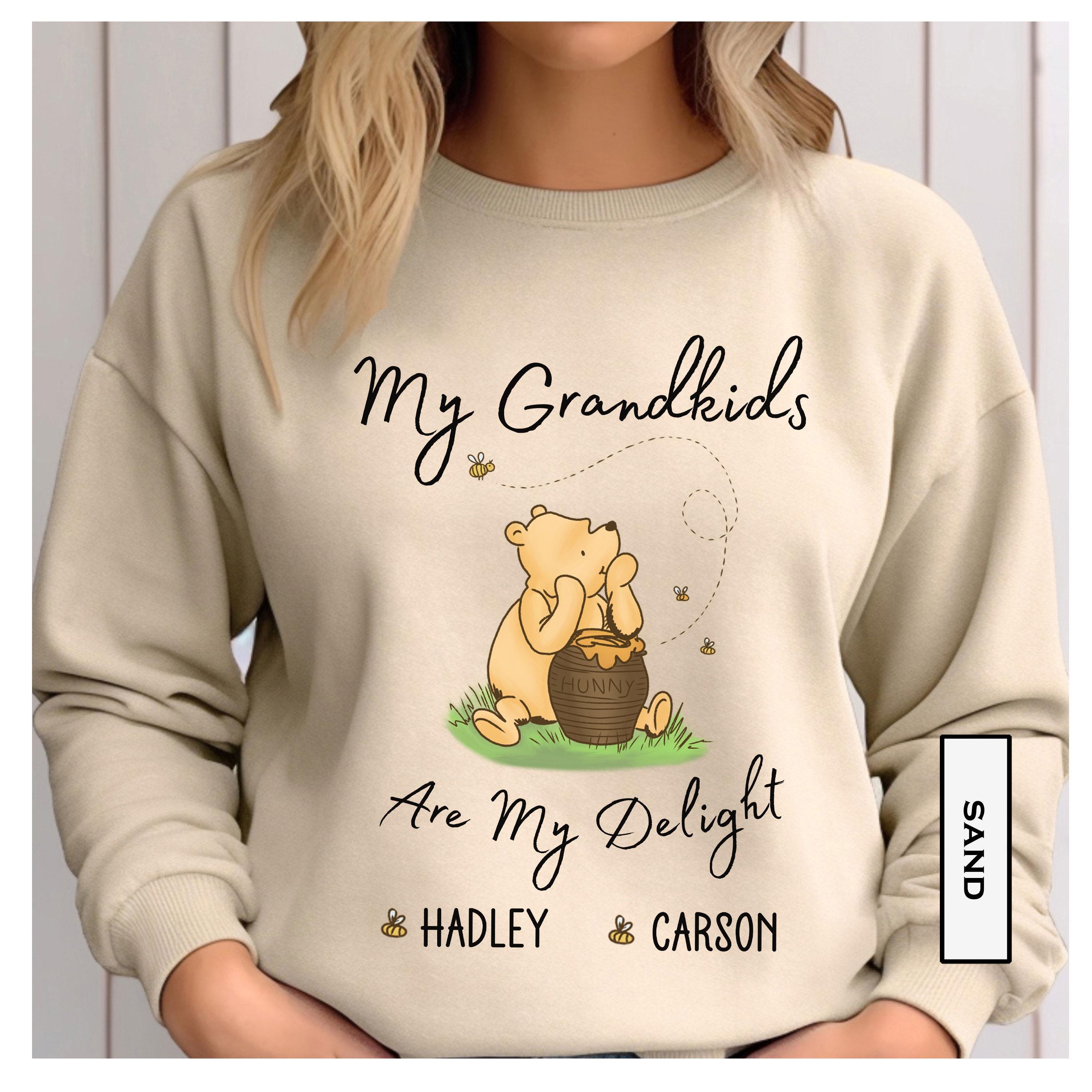 personalized winnie the pooh grandma sweatshirt with grandkids names for mothers day and special occasions bxwsm scaled